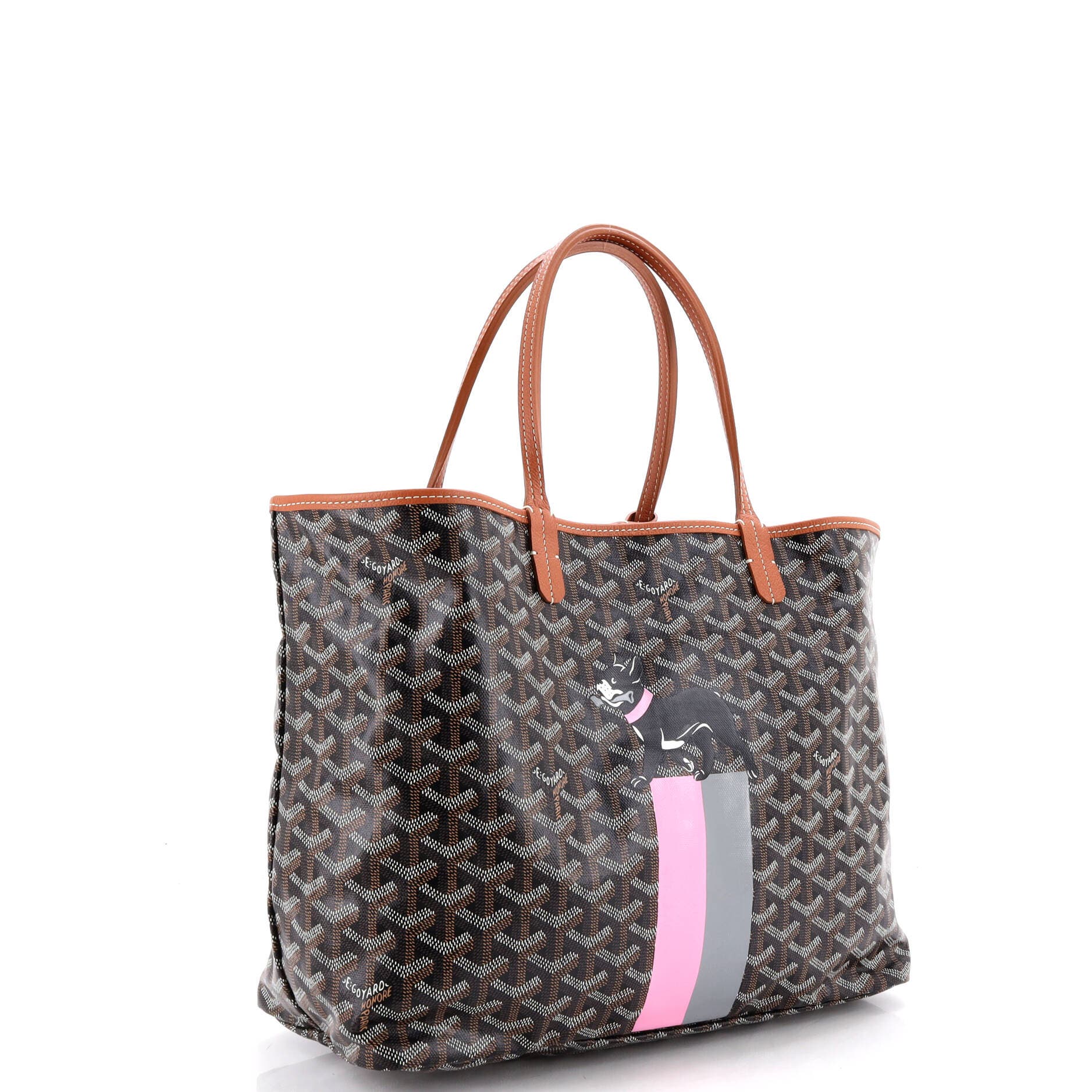 Saint Louis Tote Printed Coated Canvas PM, Alternate, color, Black
