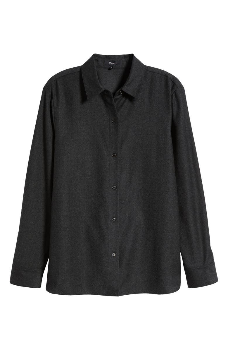 Theory Wool Button-Up Shirt, Alternate, color,