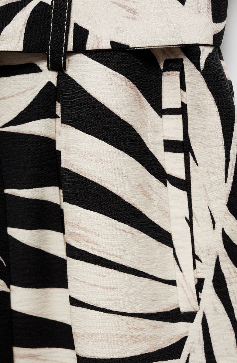 MANGO Print High Waist Wide Leg Pants, Alternate, color, 