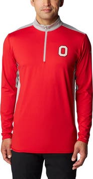 Columbia Men's Columbia Scarlet Ohio State Buckeyes Tech Trail™ Omni-Shade Quarter-Zip Top