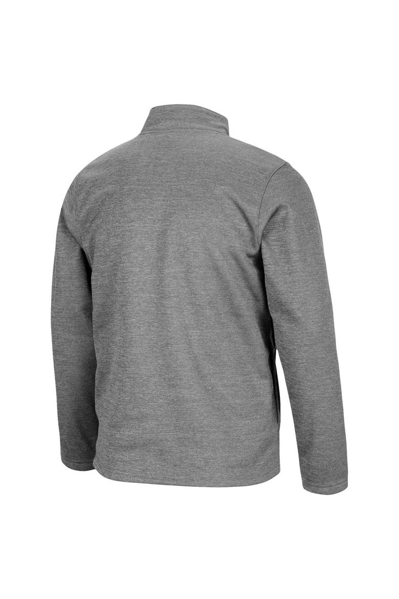Men's Colosseum Heathered Charcoal Wisconsin Badgers Roman Pullover Jacket, Alternate, color, Heather Charcoal