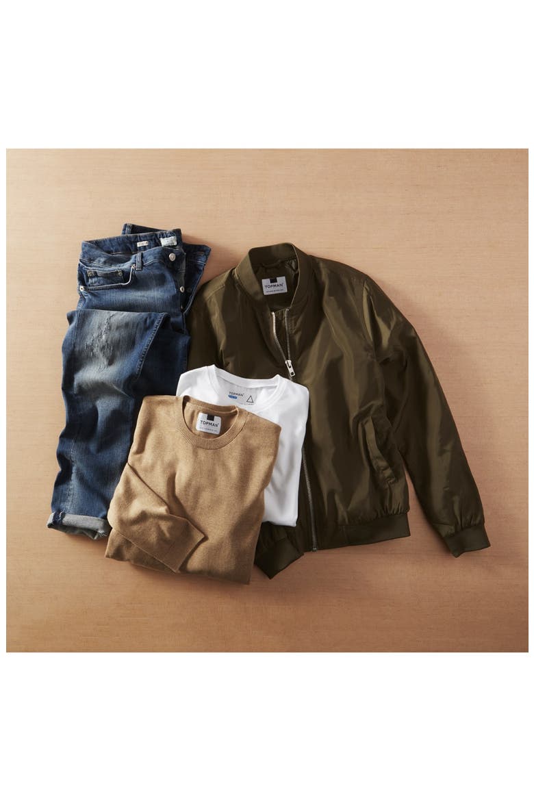 Lightweight Bomber Jacket, Alternate, color, BLACK