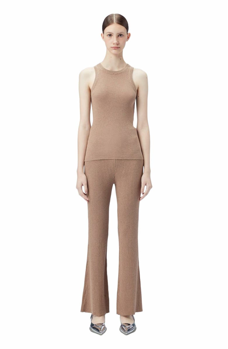 GOBI Mongolian Cashmere Cotton Silk Cashmere Tank Top, Alternate, color, Timber Wolf