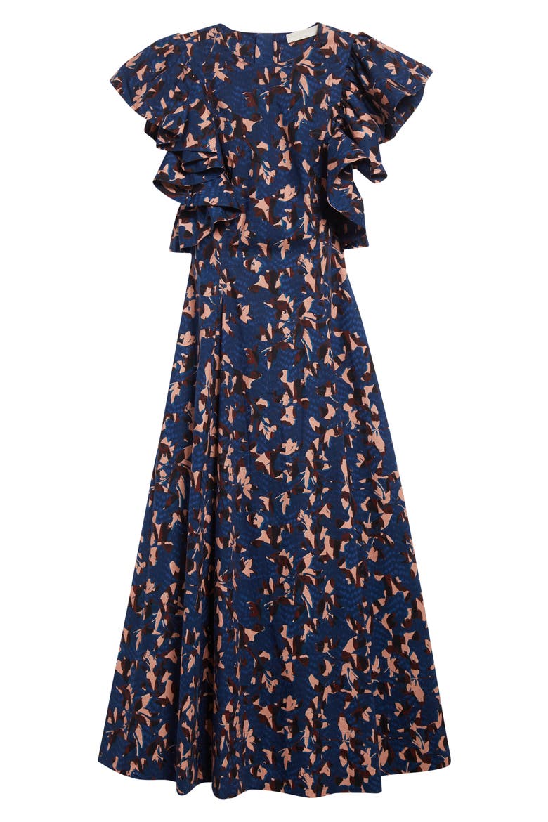 Imara Flutter Sleeve Midi Dress, Alternate, color, MIRAGE