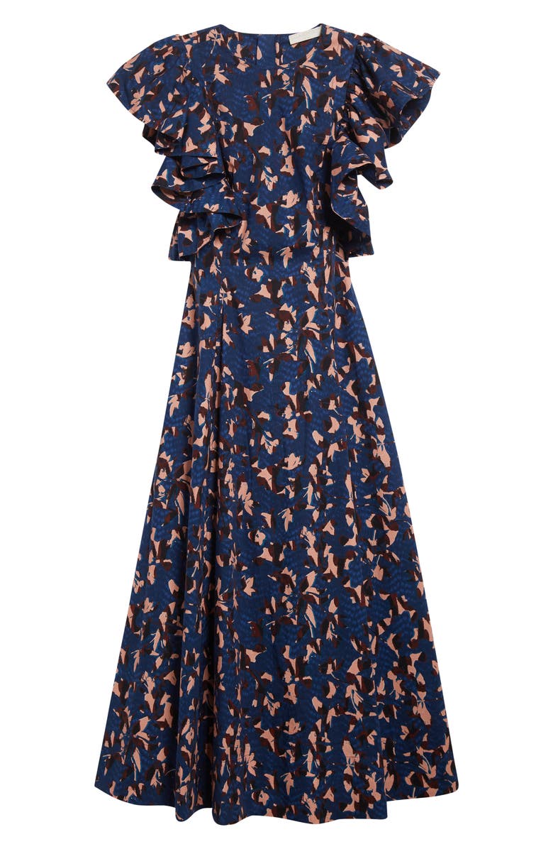 Ulla Johnson Imara Flutter Sleeve Midi Dress, Alternate, color, Mirage