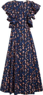 Ulla Johnson Imara Flutter Sleeve Midi Dress