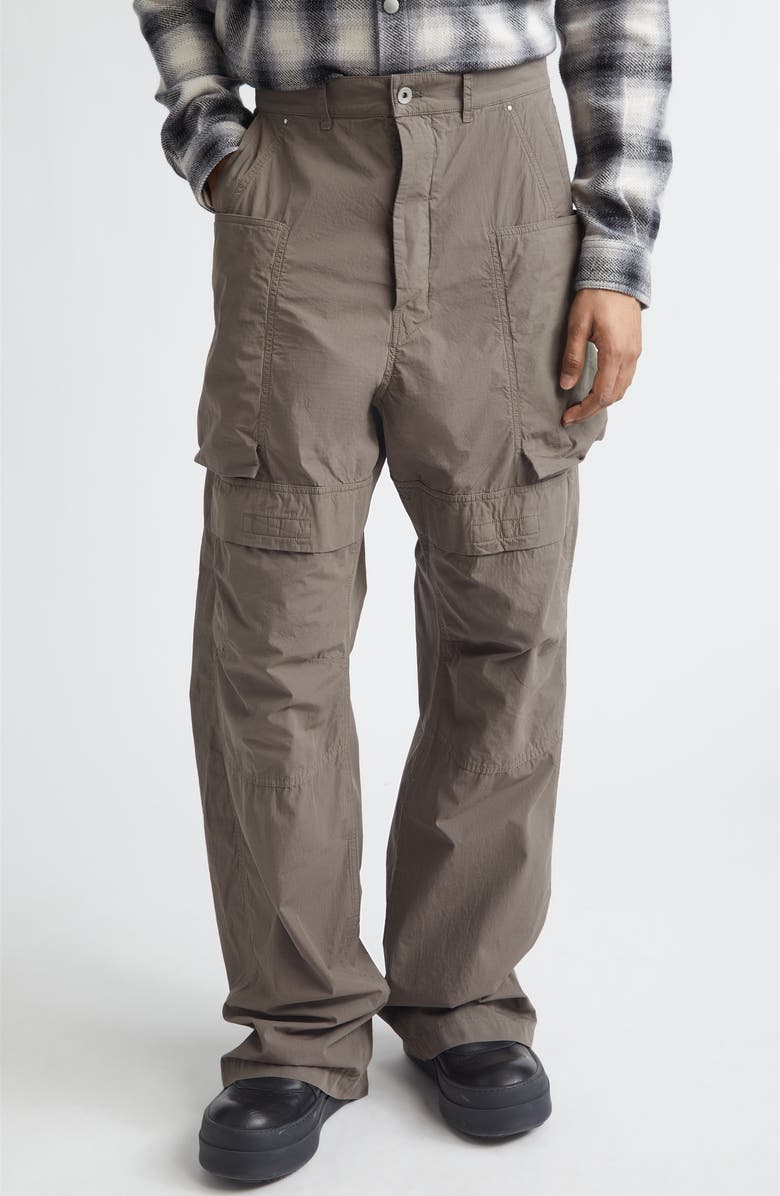 Rick Owens DRKSHDW Stefan Cotton Cargo Pants, Main, color, Dust