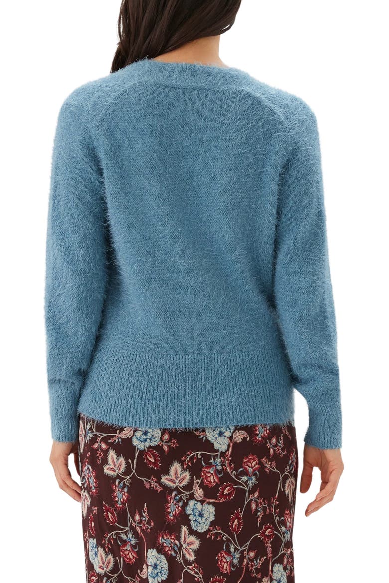 Eyelash Wrap Sweater, Alternate, color, CORNFLOWER BLUE