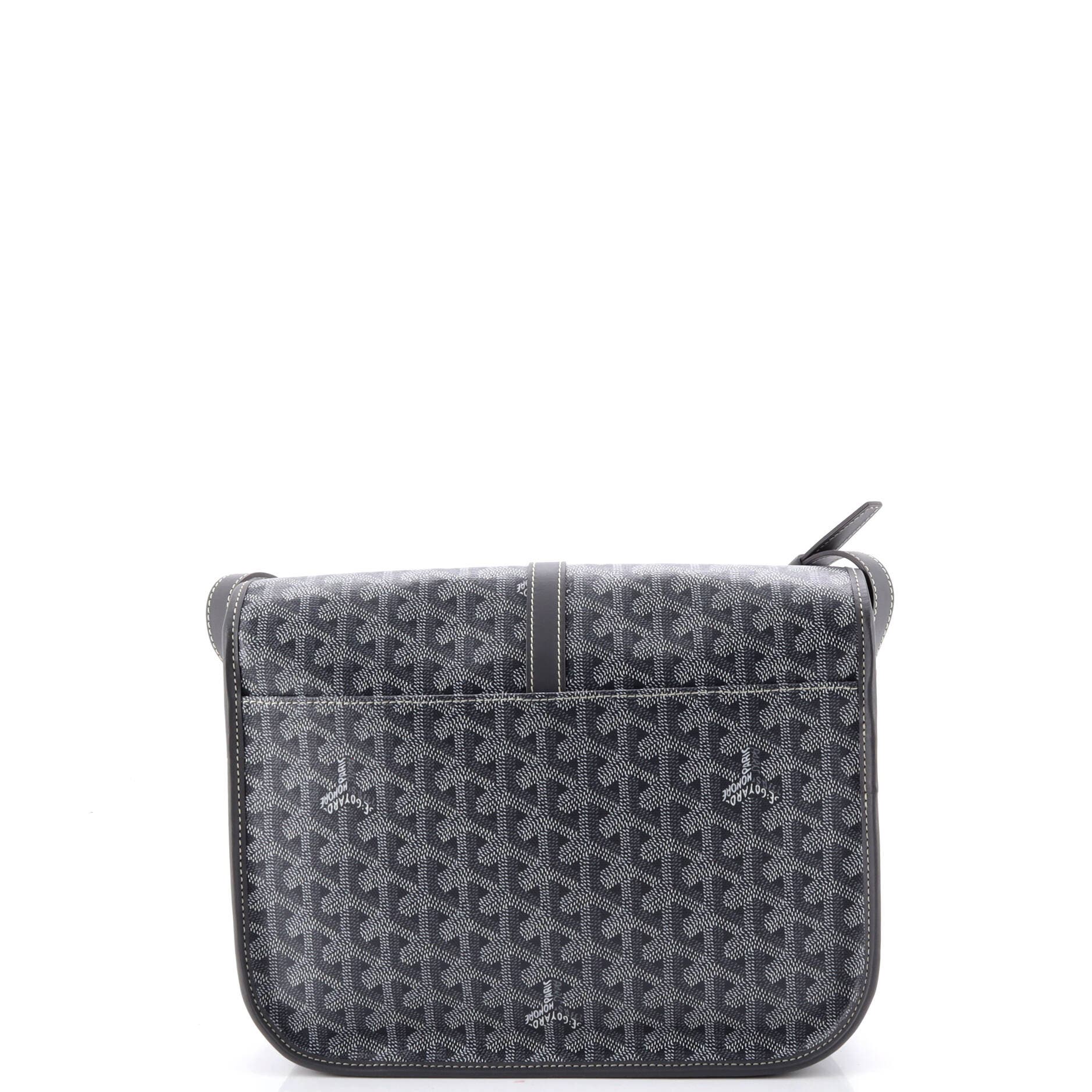 Pre-Owned Goyard Belvedere II Messenger Bag Coated Canvas MM, Alternate, color, Gray