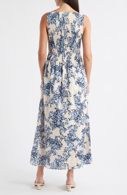 & Other Stories Floral Smocked Cotton Maxi Sundress