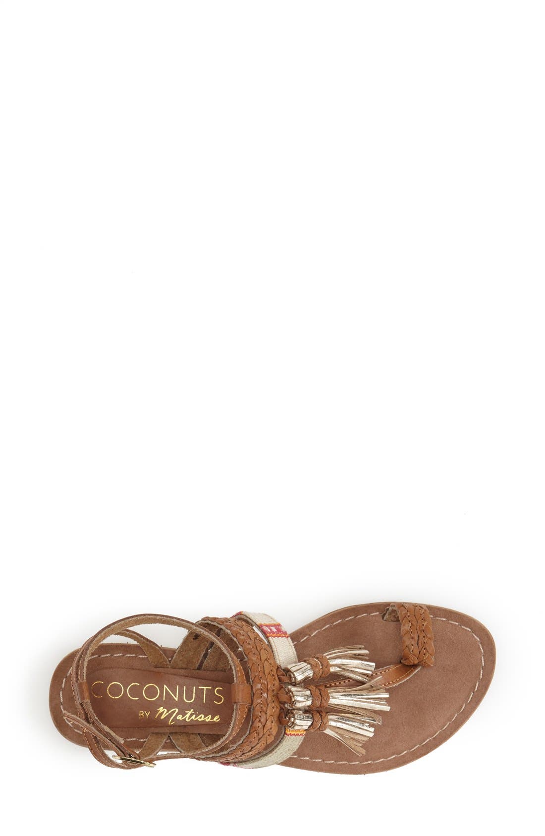 Coconuts by Matisse 'Chico' Tasseled Toe Loop Sandal, Alternate, color, TAN