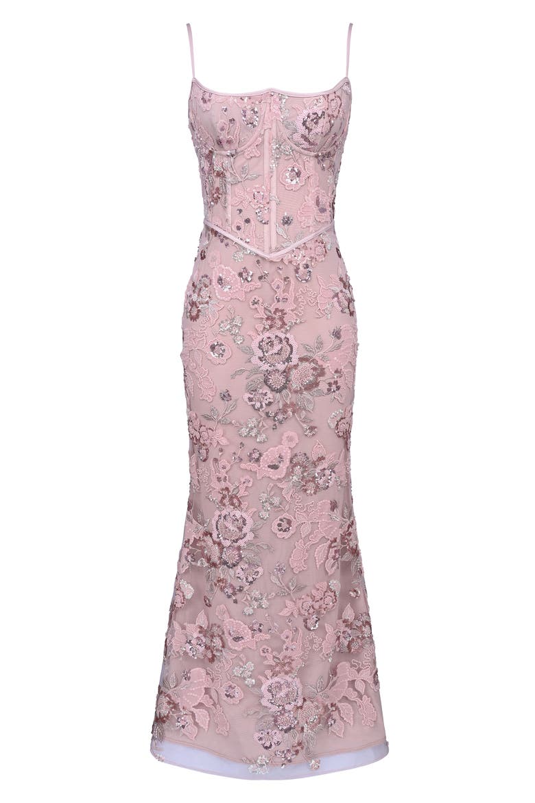 Naima Hand Beaded Gown, Alternate, color, PINK