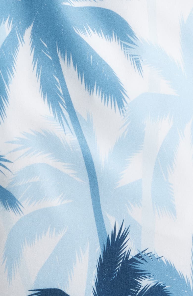 Stone Rose Palm Print Swim Trunks, Alternate, color, 