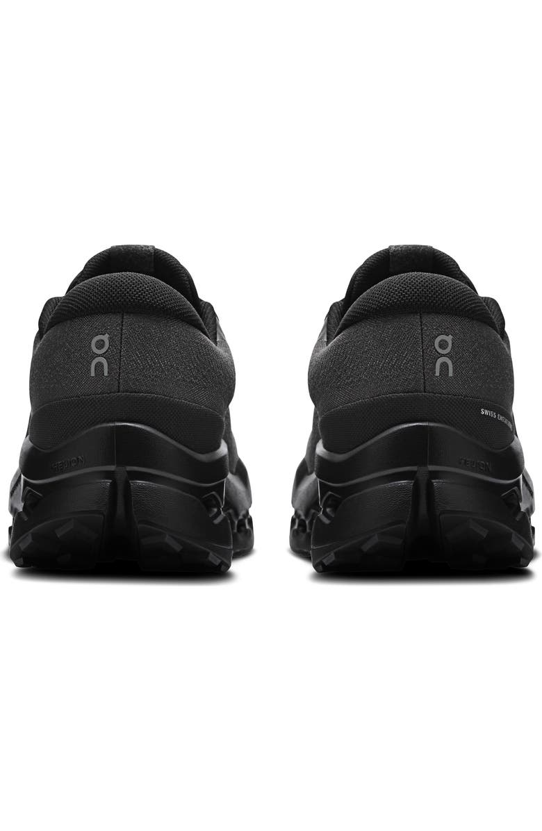 On Cloudsurfer Trail 2 Waterproof Trail Running Shoe, Alternate, color, Black/ Black