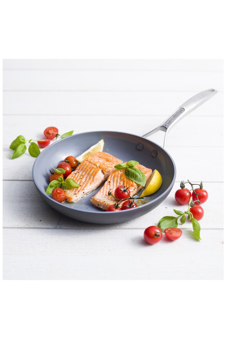 Paris 8-Inch Anodized Aluminum Ceramic Nonstick Frying Pan, Alternate, color, GREY