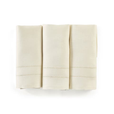 Linen Hand Towels Set of 3, 14 x 24" - Bath