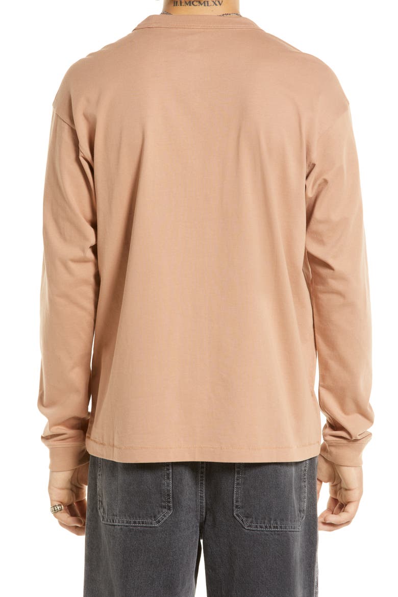 Long Sleeve Crewneck T-Shirt, Alternate, color, TAN PRALINE