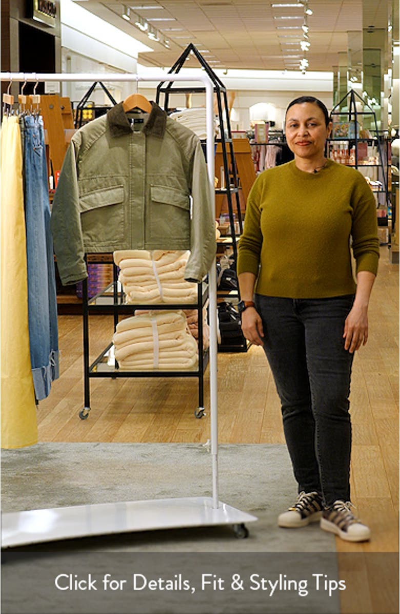 Corduroy Collar Zip Denim Jacket, sales video thumbnail