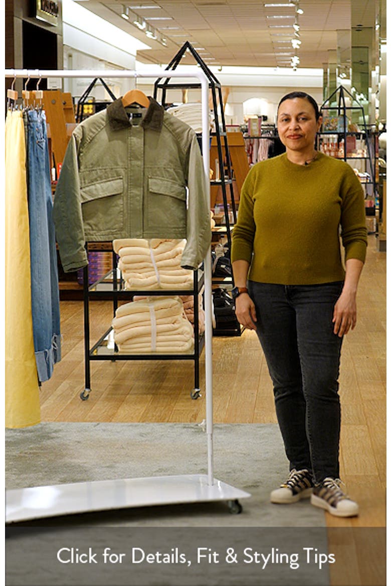 Corduroy Collar Zip Denim Jacket video