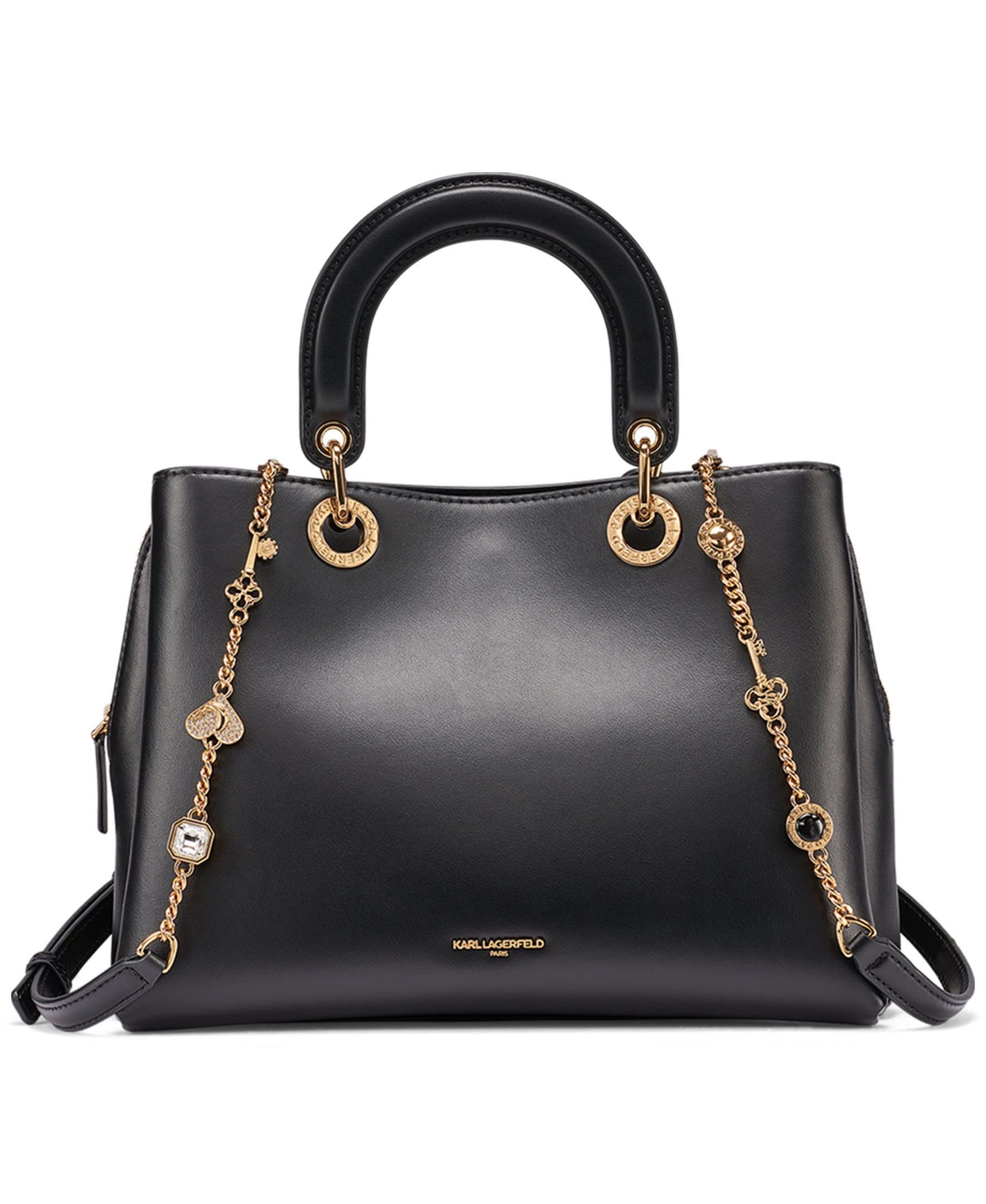 Benoite Satchel, Main, color, Black/Gold