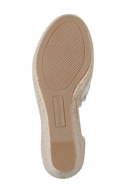 BANDOLINO BANDOLINO FLORAL ESPADRILLE WEDGE SANDAL 