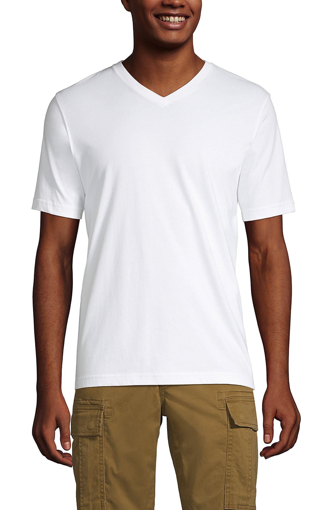 lands end men's v neck t shirts