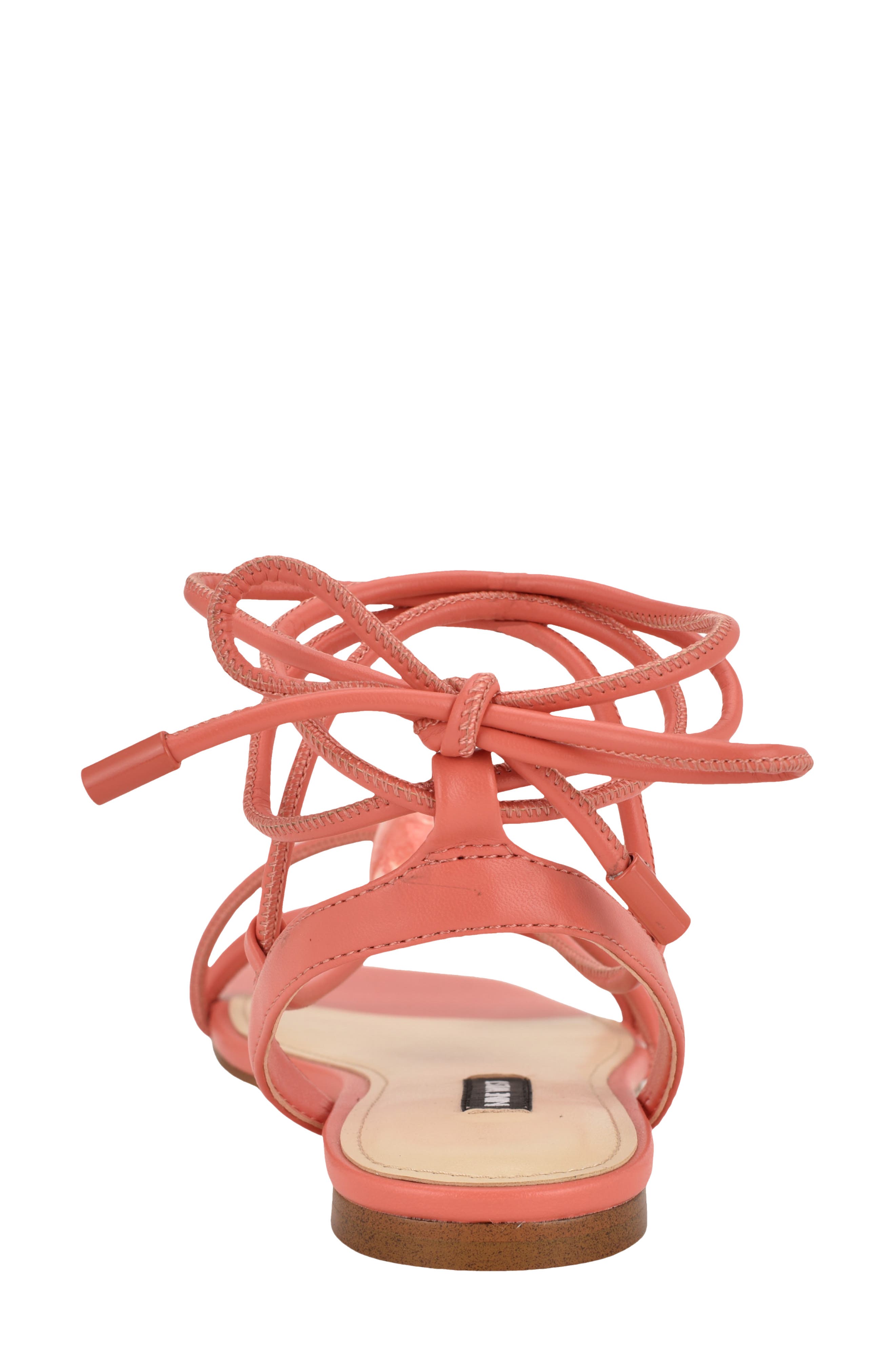 Niraa Ankle Wrap Sandal, Alternate, color, ORANGE CORAL