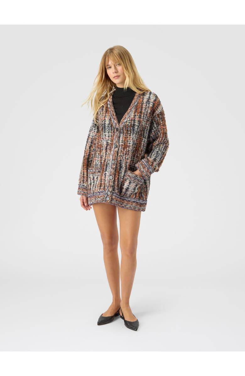 Missoni Cardigan With Check Pattern, Alternate, color, White
Beige