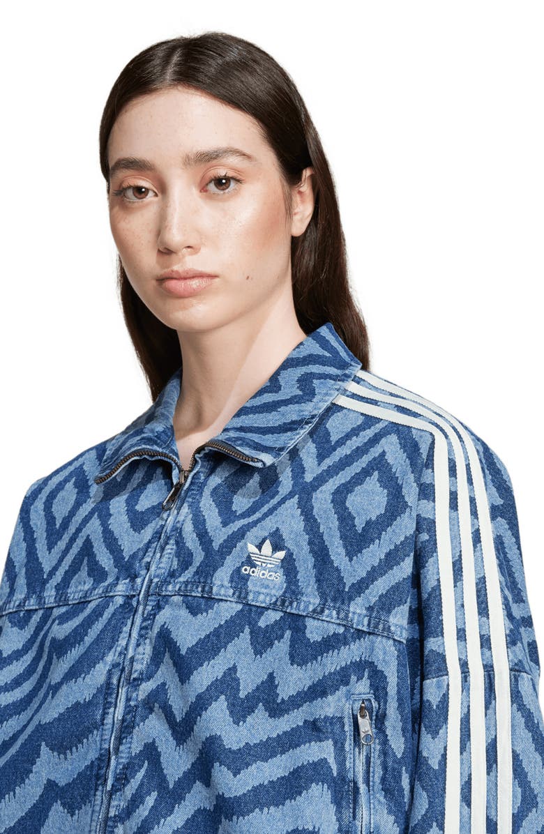 adidas x FARM Rio Lifestyle Denim Track Jacket, Alternate, color, 