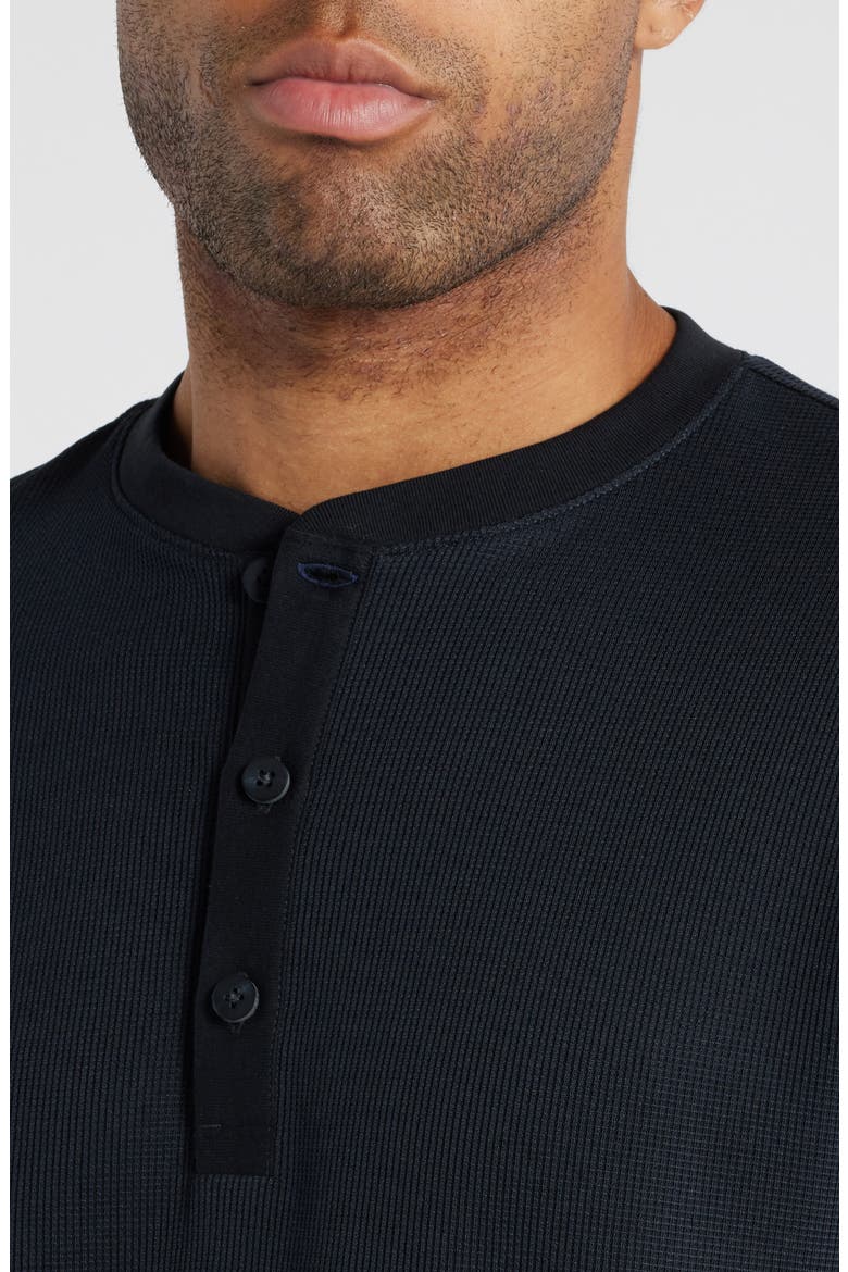 Henderson Long Sleeve Performance Henley, Alternate, color, BLACK SOLID