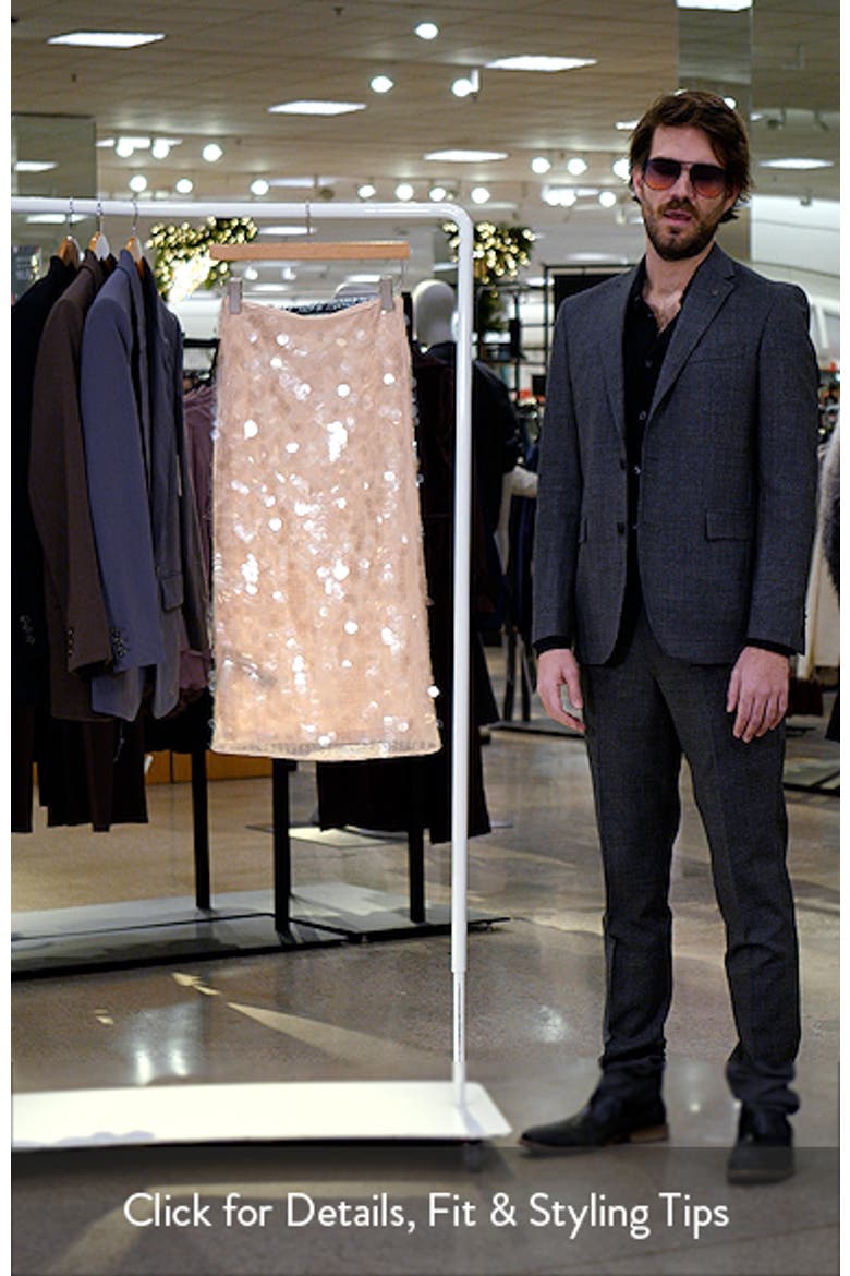 Sequin Paillette Midi Skirt video