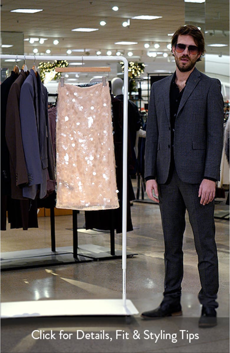 Sequin Paillette Midi Skirt, sales video thumbnail