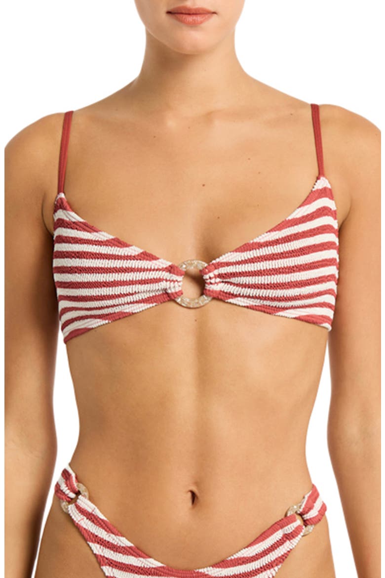 Lissio Stripe Bikini Top, Main, color, ROOIBOS STRIPE