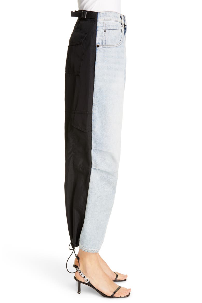 Pack Mixed Media Pants, Alternate, color, BLEACH/ BLACK