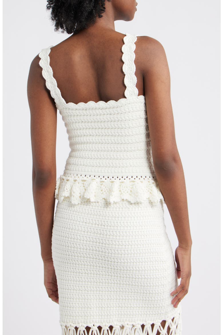 Estefania Cotton Blend Sweater Tank, Alternate, color, WHITE