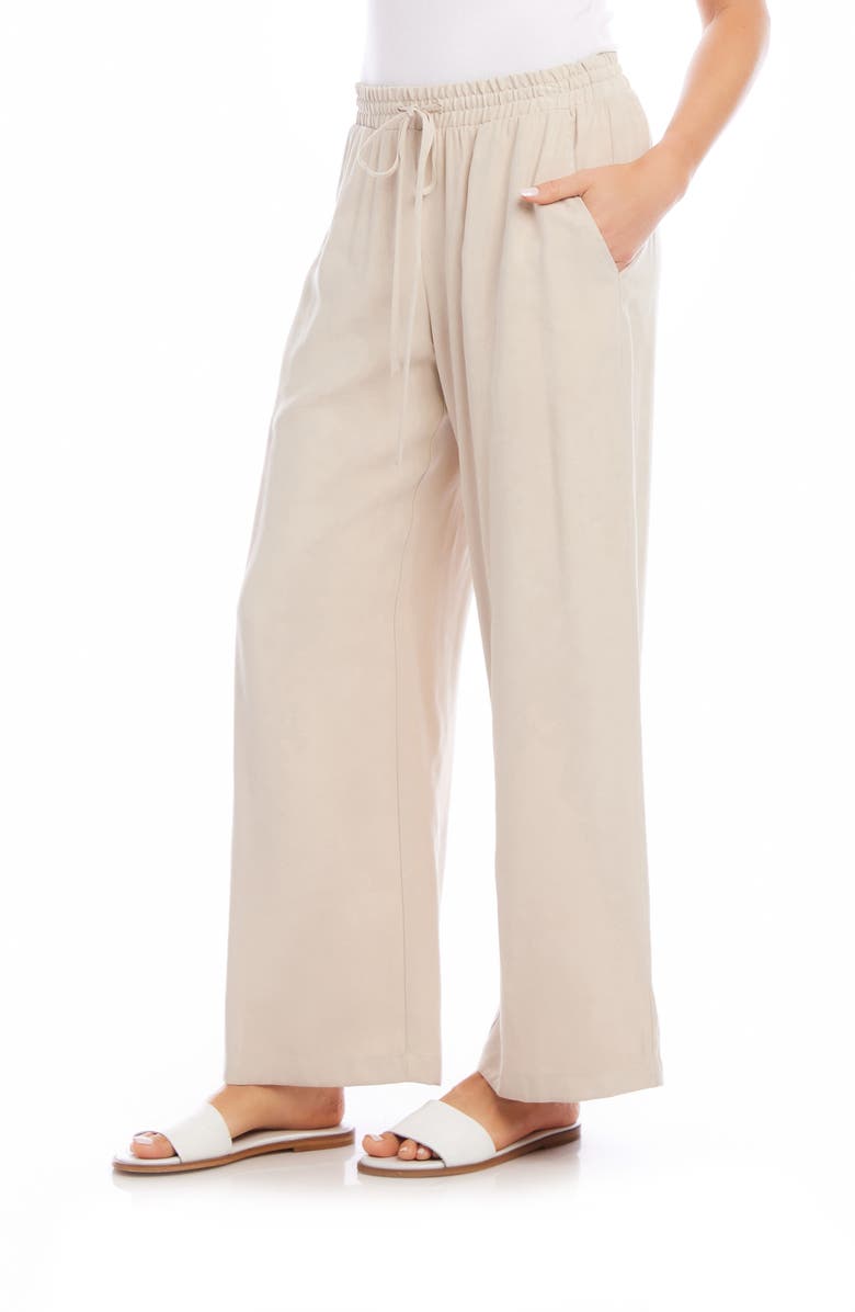 Karen Kane Drawstring Pants, Alternate, color, Ecru