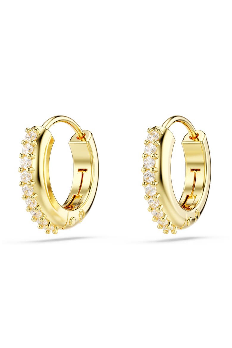 Matrix Mini Hoop Earrings, Alternate, color, WHITE/ GOLD