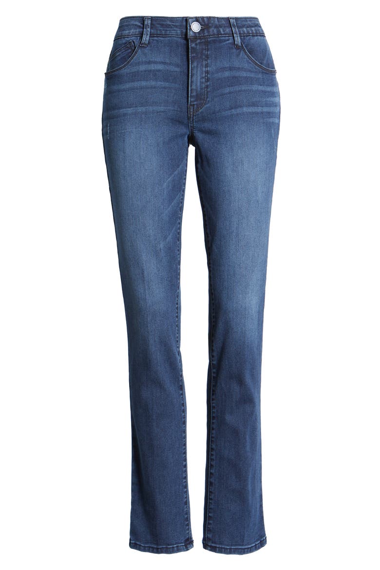 Ab-Solution High Waist Ankle Straight Leg Jeans (Nordstrom Exclusive), Alternate, color, INDIGO