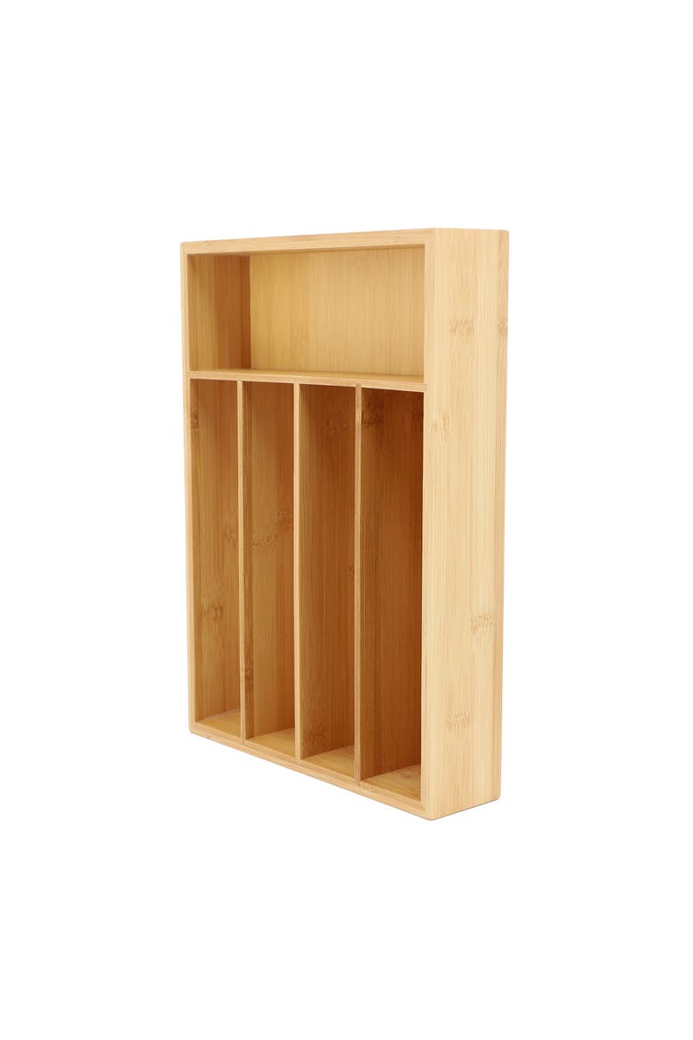 Wood Sectional Drawer Organizer, Alternate, color, Bamboo