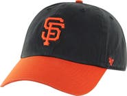 '47 Men's '47 Black/Orange San Francisco Giants Clean Up Adjustable Hat