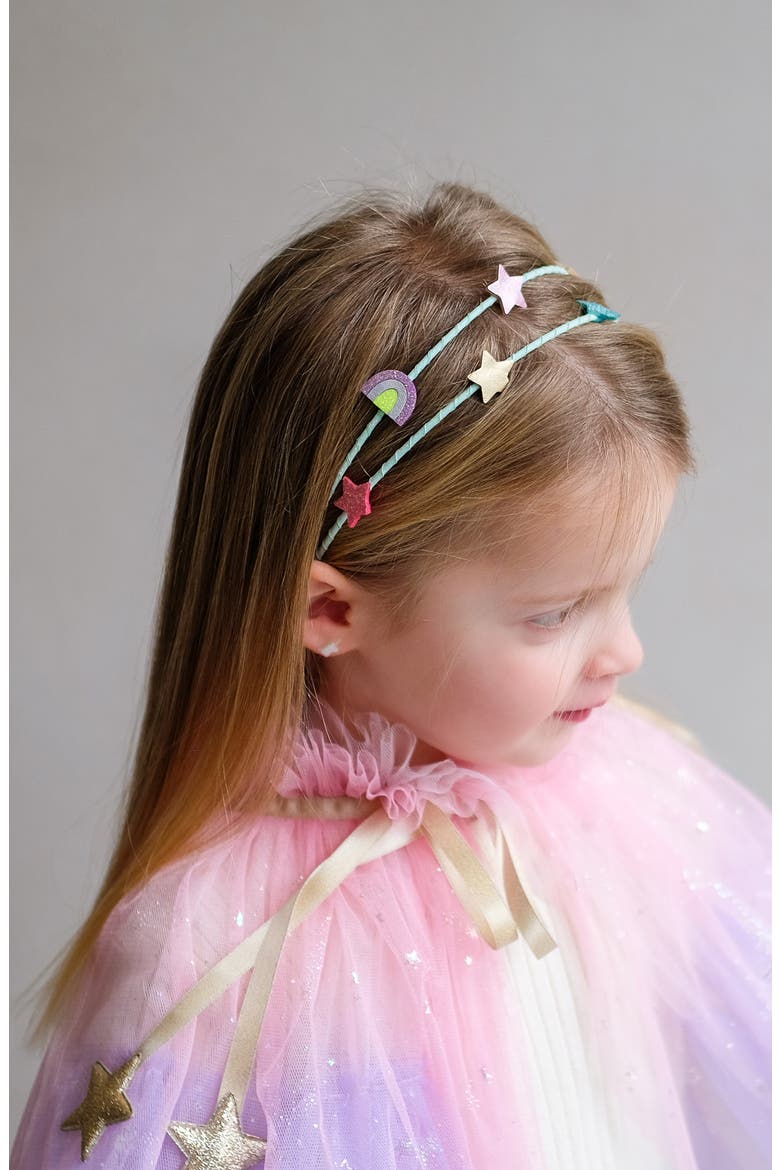 Kids' Alice Rainbow & Star Headband, Alternate, color, PINK