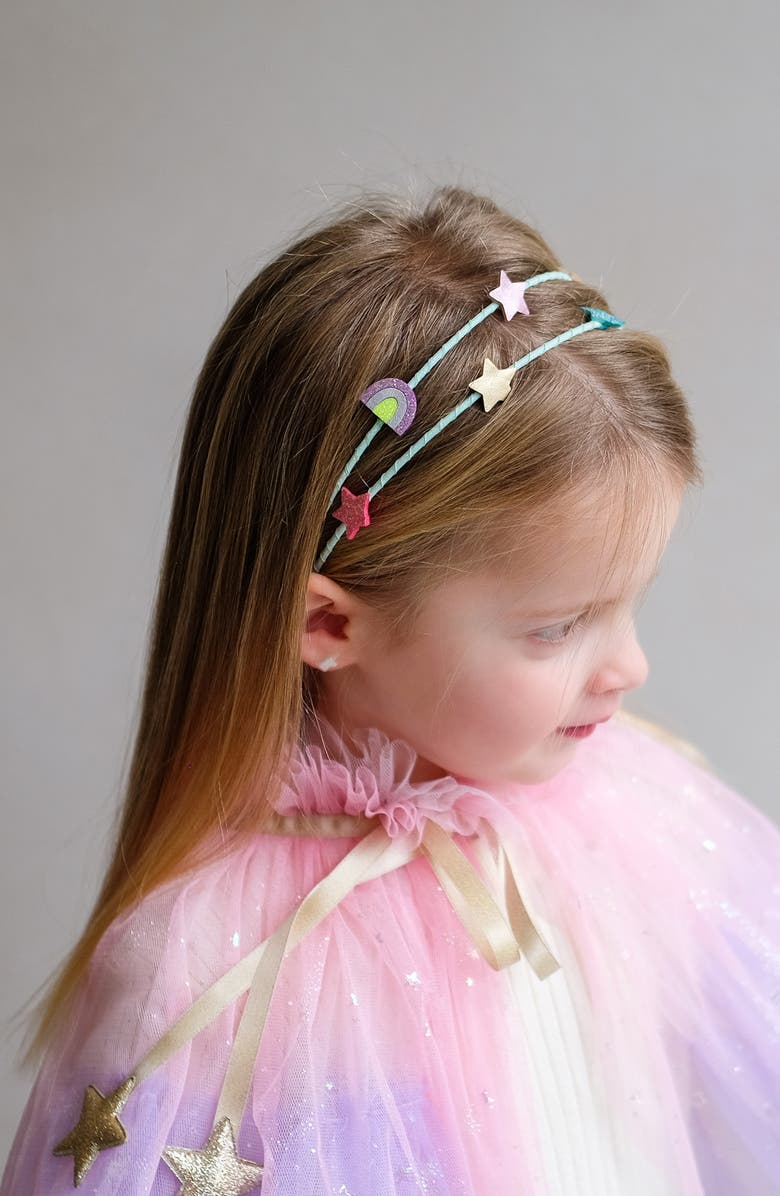 Mimi & Lula Kids' Alice Rainbow & Star Headband, Alternate, color, Pink