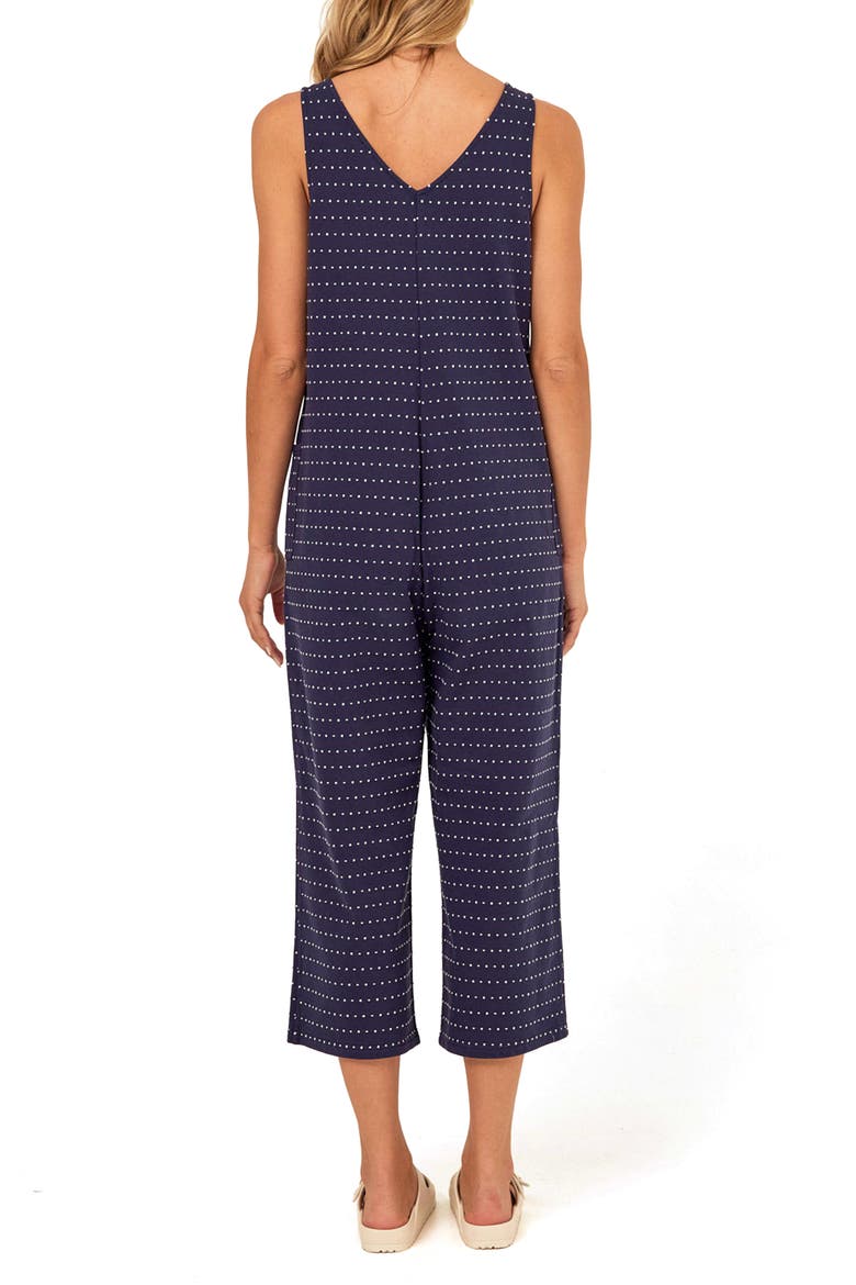 Rainey Dot Crop Jumpsuit, Alternate, color, STARGAZER/ ECRU