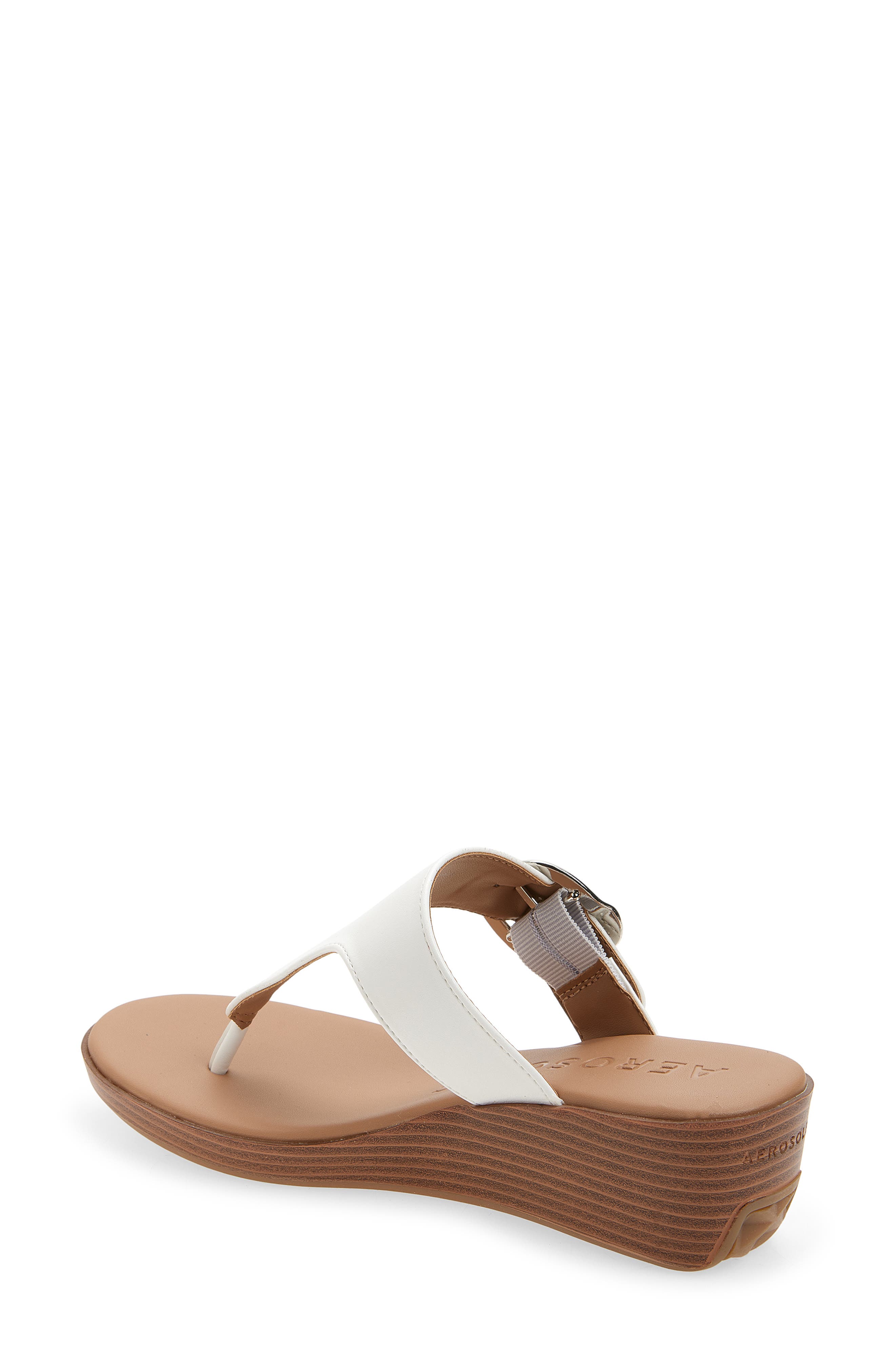 Aerosoles Izola Wedge Flip Flop, Alternate, color, Bright White Pu