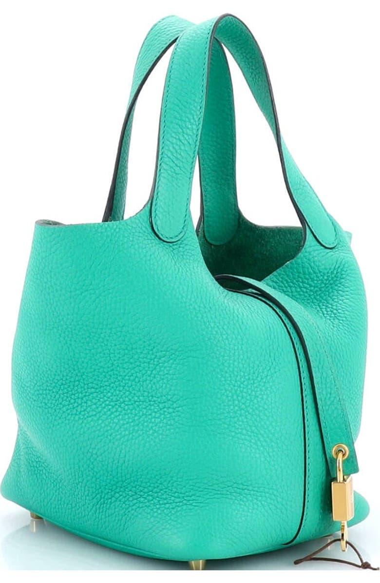 Pre-Owned Hermes Picotin Lock Bag Clemence PM, Alternate, color, Vert Jade