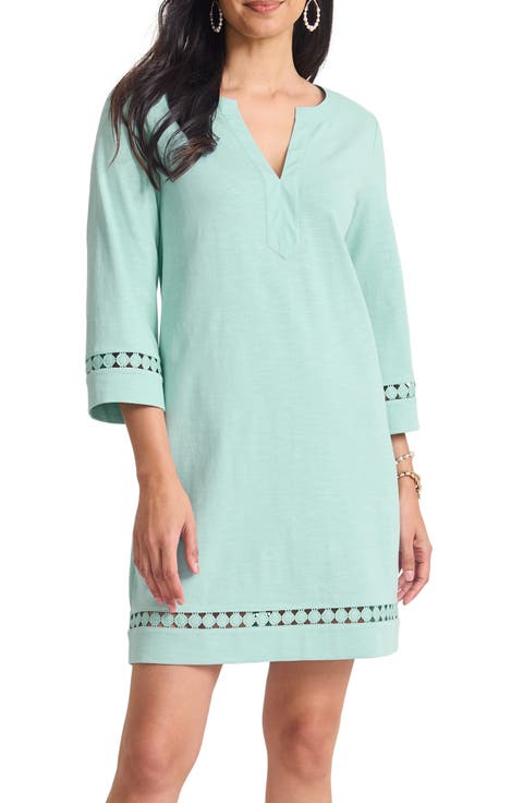 Sunset Harbor Long Sleeve Shift Dress
