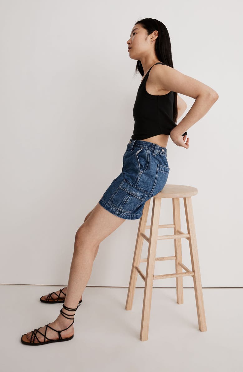 Madewell The Tailored Sleekhold Crop Tank, Alternate, color,