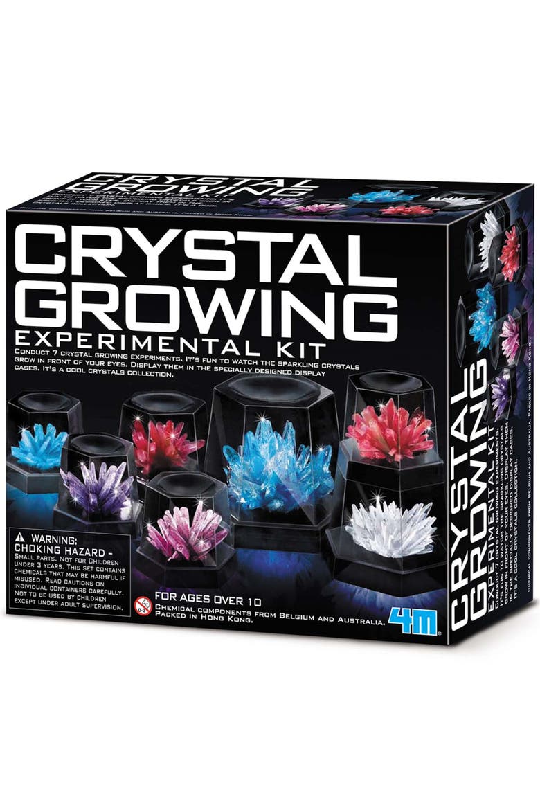 Crystal Growing Experimental Kit Create 7 Crystals, Main, color, Multicolored