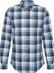 Barbour Hillroad Tailored Fit Buffalo Check Slub Cotton Button-Down Shirt