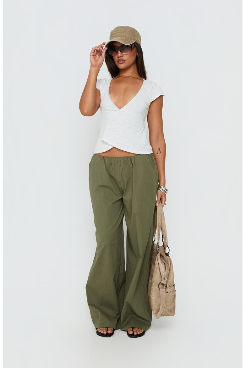 Lunea Low Rise Wide Leg Pants, Alternate, color, KHAKI